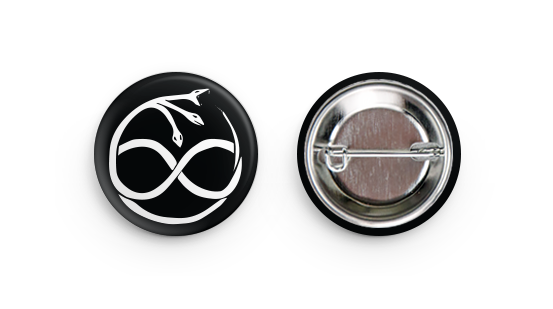 3-Headed Ouroboros 1.25" Button