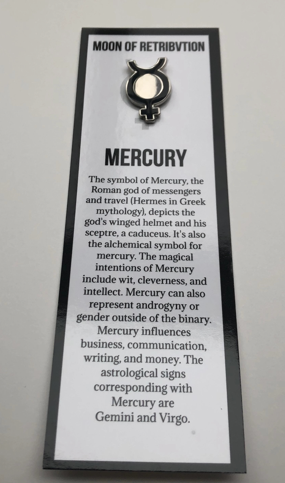 Mercury Celestial Bodies Soft Enamel Pins (Gemini and Virgo)