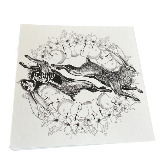 Wicker Man Hares and Apples Postcard