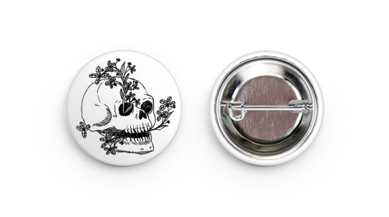 Renewal Skull 1.25" Button