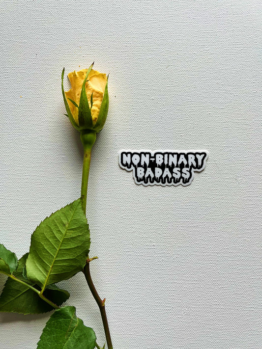 Non-Binary Badass Vinyl Sticker