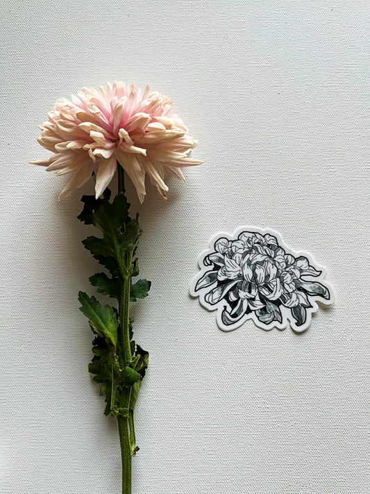 Chrysanthemum Vinyl Sticker