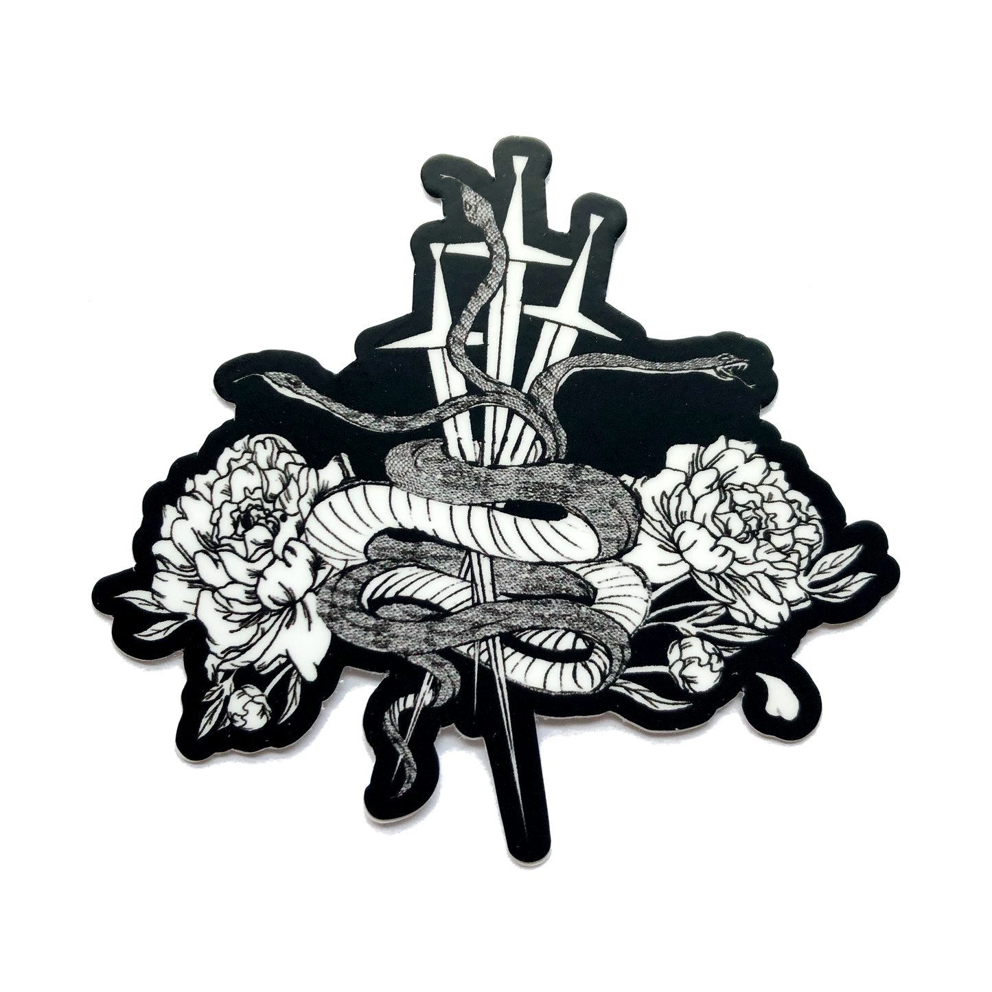 Snake and Swords Vinyl Sticker