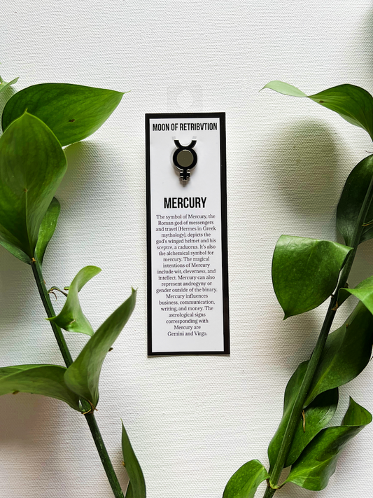 Mercury Celestial Bodies Soft Enamel Pins (Gemini and Virgo)