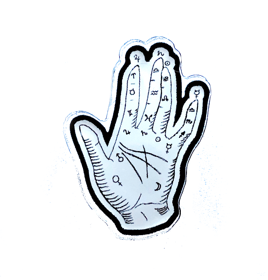 Mystic Hand Acrylic Pin