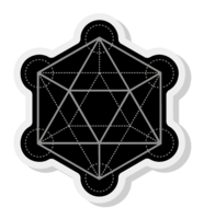 Sacred d20 Acrylic Pin